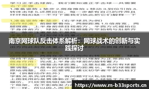 南京网球队反击体系解析：网球战术的创新与实践探讨